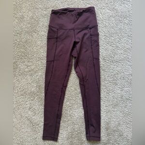 Reflex 90 Degree Deep Plum Leggings with Side Pockets